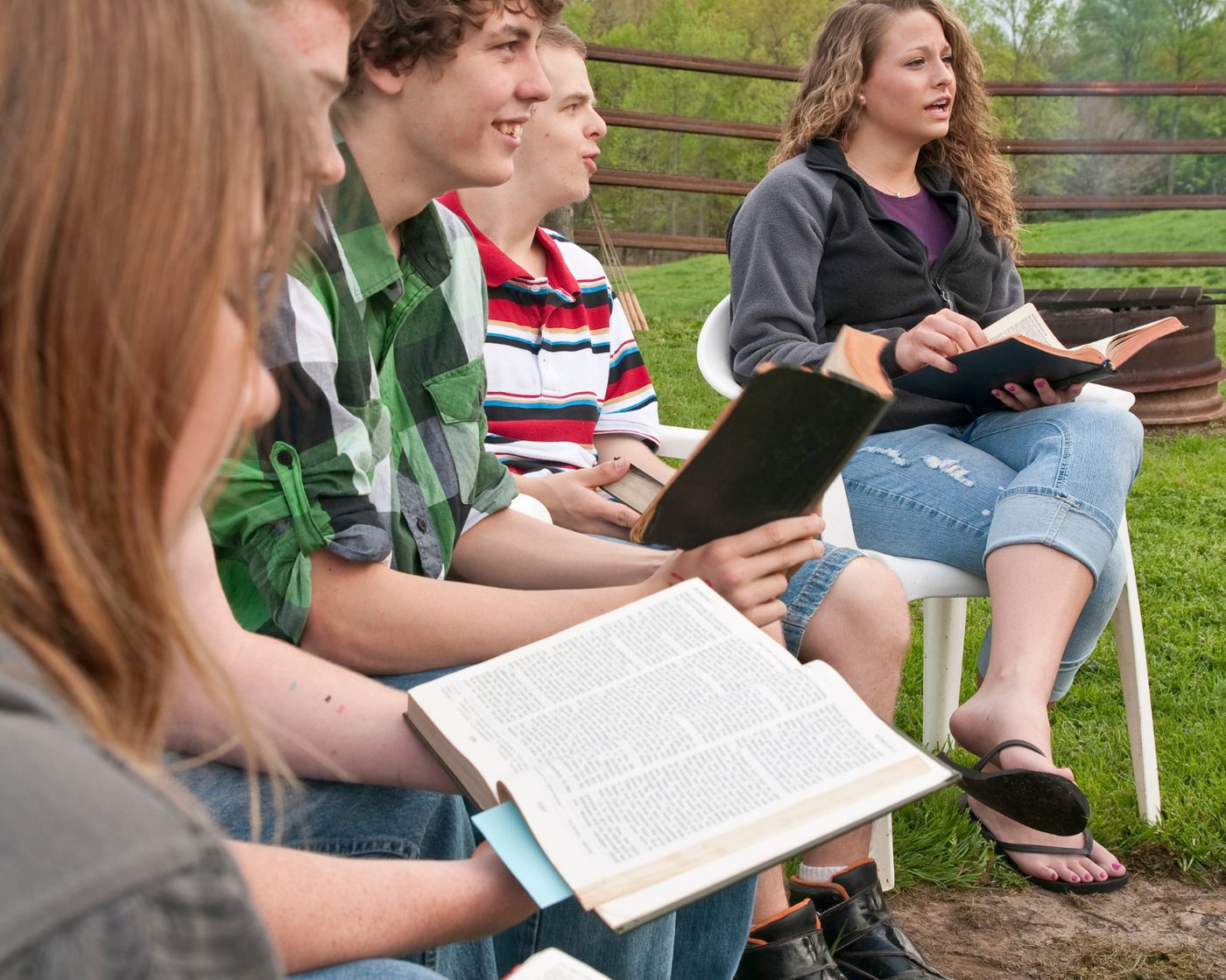 Outdoor small group Bible study