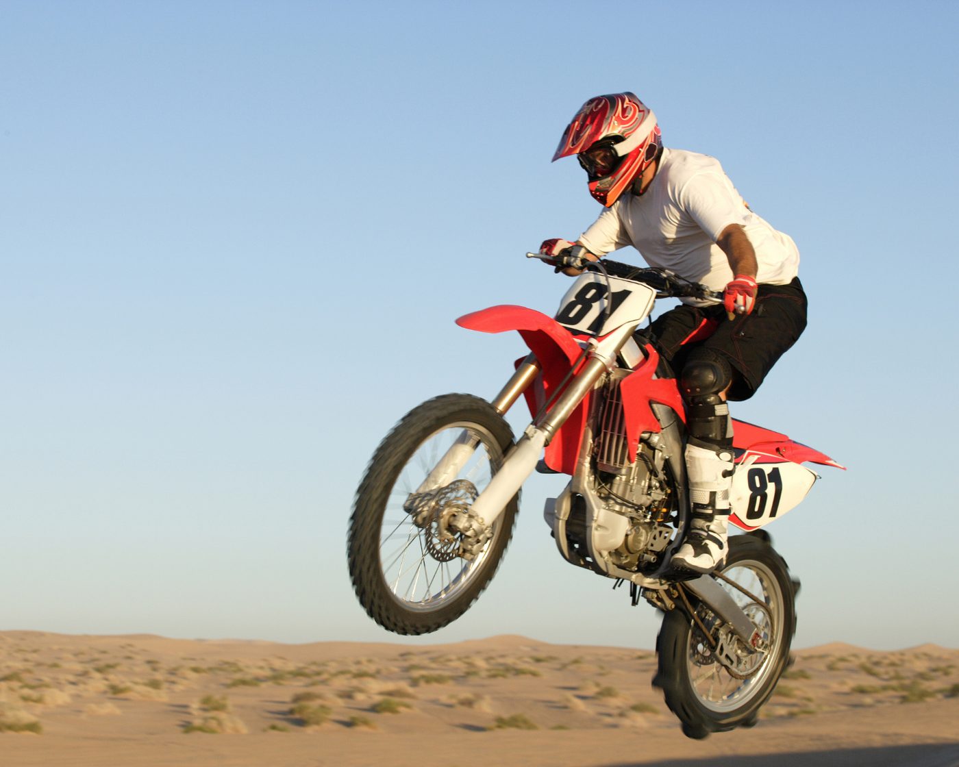 Rider getting air at moto camp